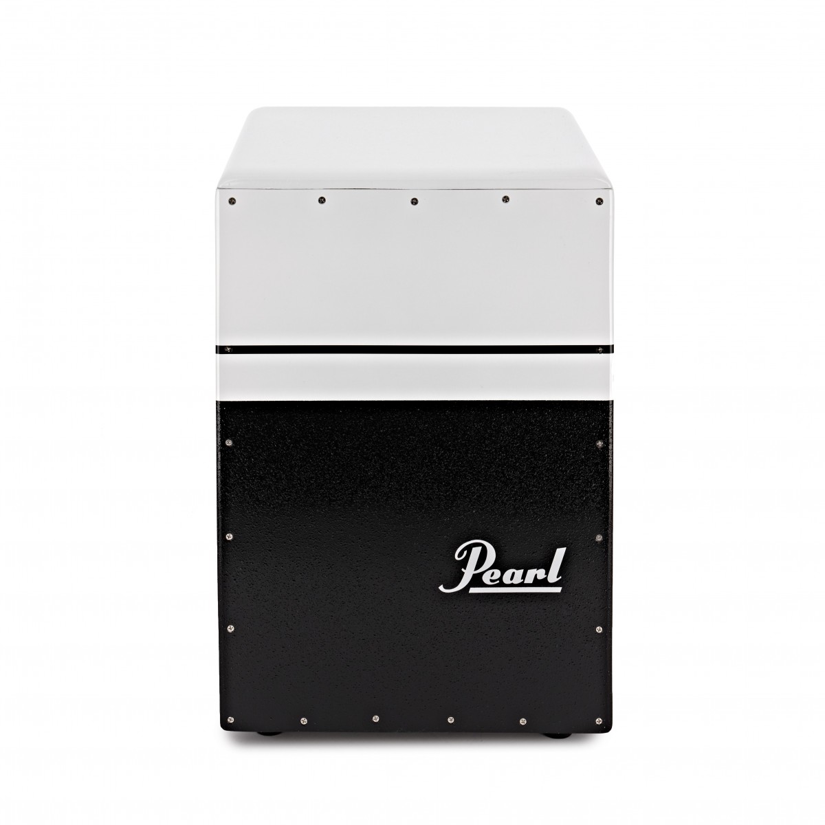 Pearl BRUSH BEAT Boom Box Cajon with Ported Chamber Black and White