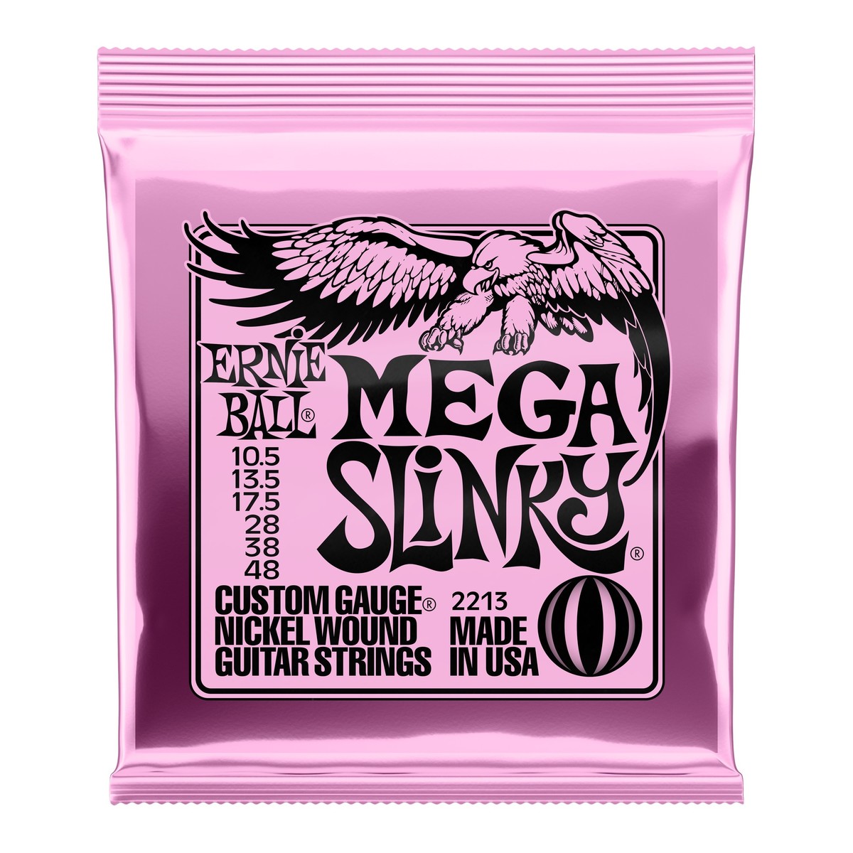 Ernie Ball Mega Slinky 2213 Nickel Guitar Strings Set 10.5-48