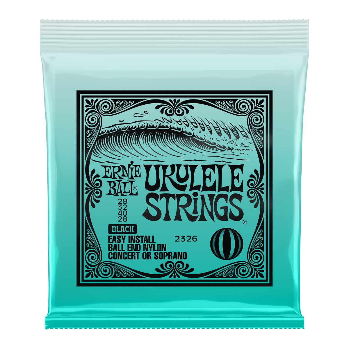 Ernie Ball P02326 Concert/Soprano Ukulele Strings Set Black