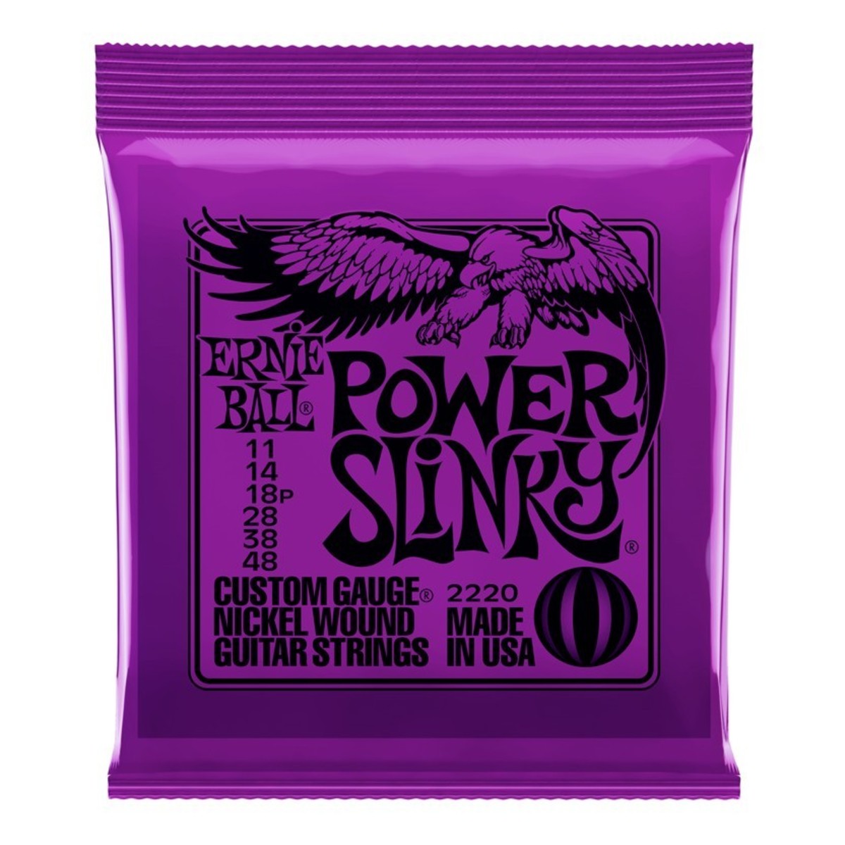 Ernie Ball Power Slinky 2220 Nickel Guitar Strings 11 - 48